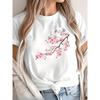 Europäische Größen Damen Artistic Floral Print T-Shirt Urlaubsbekleidung, Abschlussoutfit, Frühling/Sommer Neuankunft
