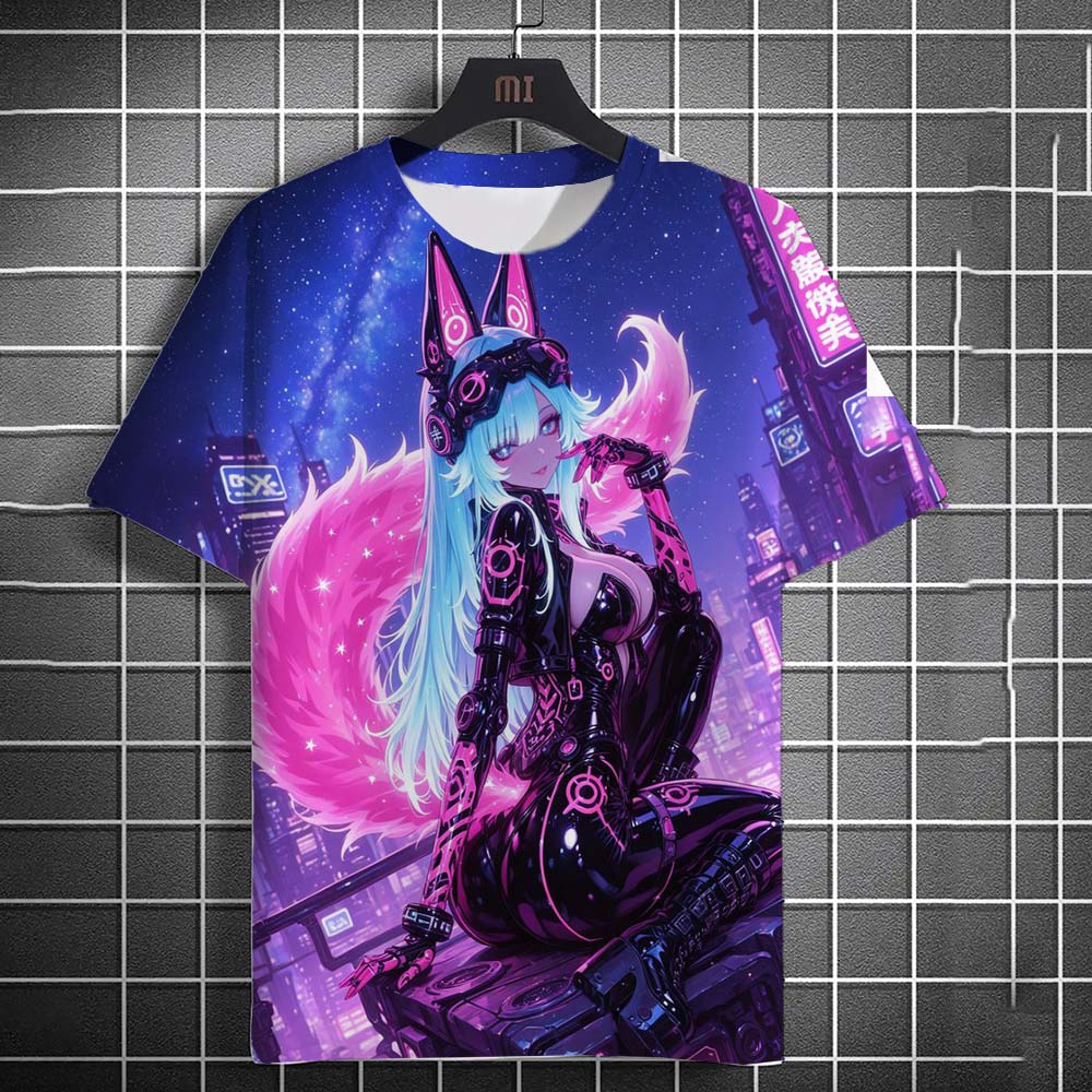 Men's T-shirt Cartoon Sexy samurai tattoo Women T shirts Summer Casual harajuku streetwear 3D Printed Hip Hop Unisex Tops