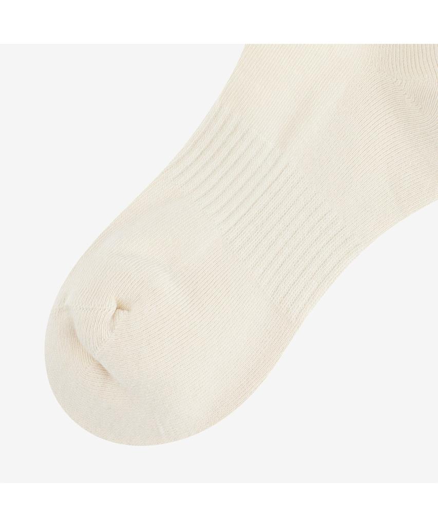 Noseupeiseu Ny4Ms00N White Label Logo Mid Socks Cream