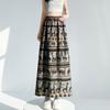 Summer Women Vintage Designer Print Animal Elastic Long Maxi Skirt For Lady