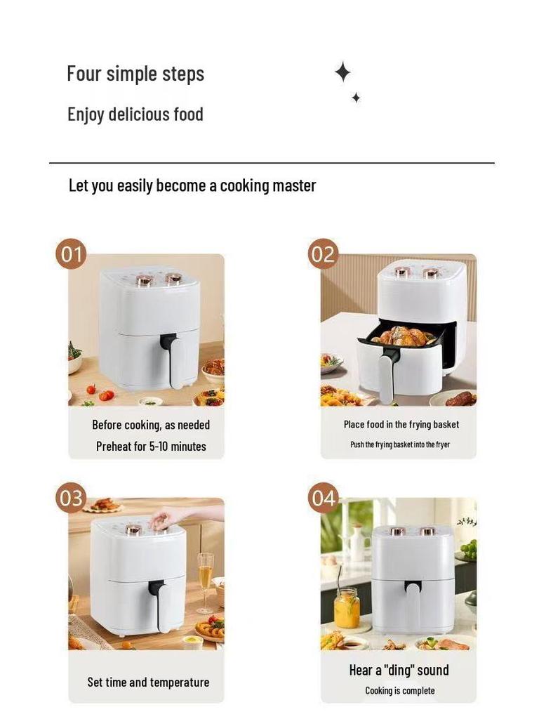 New Home Smart Rotating Air Fryer - Multifunctional Kitchen Essential