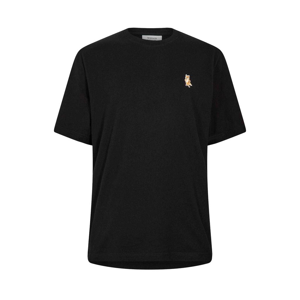 Maison Kitsuné Mens Embroidered Logo Cotton T-Shirt