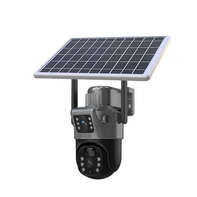 V380 Outdoor 4G Solar Dual-Screen PTZ Camera Binocular Monitor