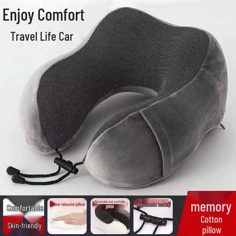 

Caspian Wolf U-Shaped Memory Foam Neck Pillow - Portable Magnetic Travel Neck Support for Men & Women