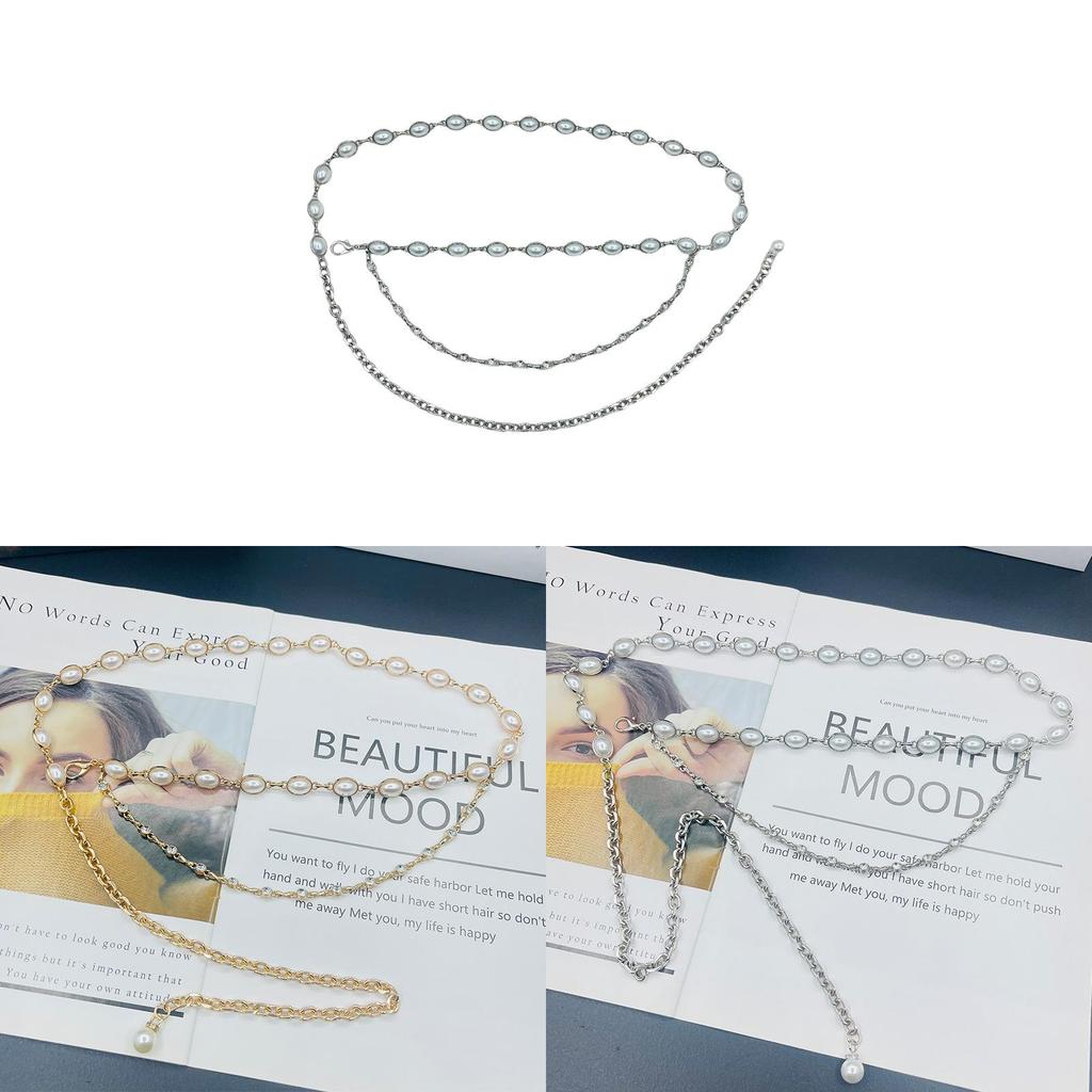 Perlen-Hüftkette für Damen Metallketten-Schmuck Sommer Lässiges Accessoire