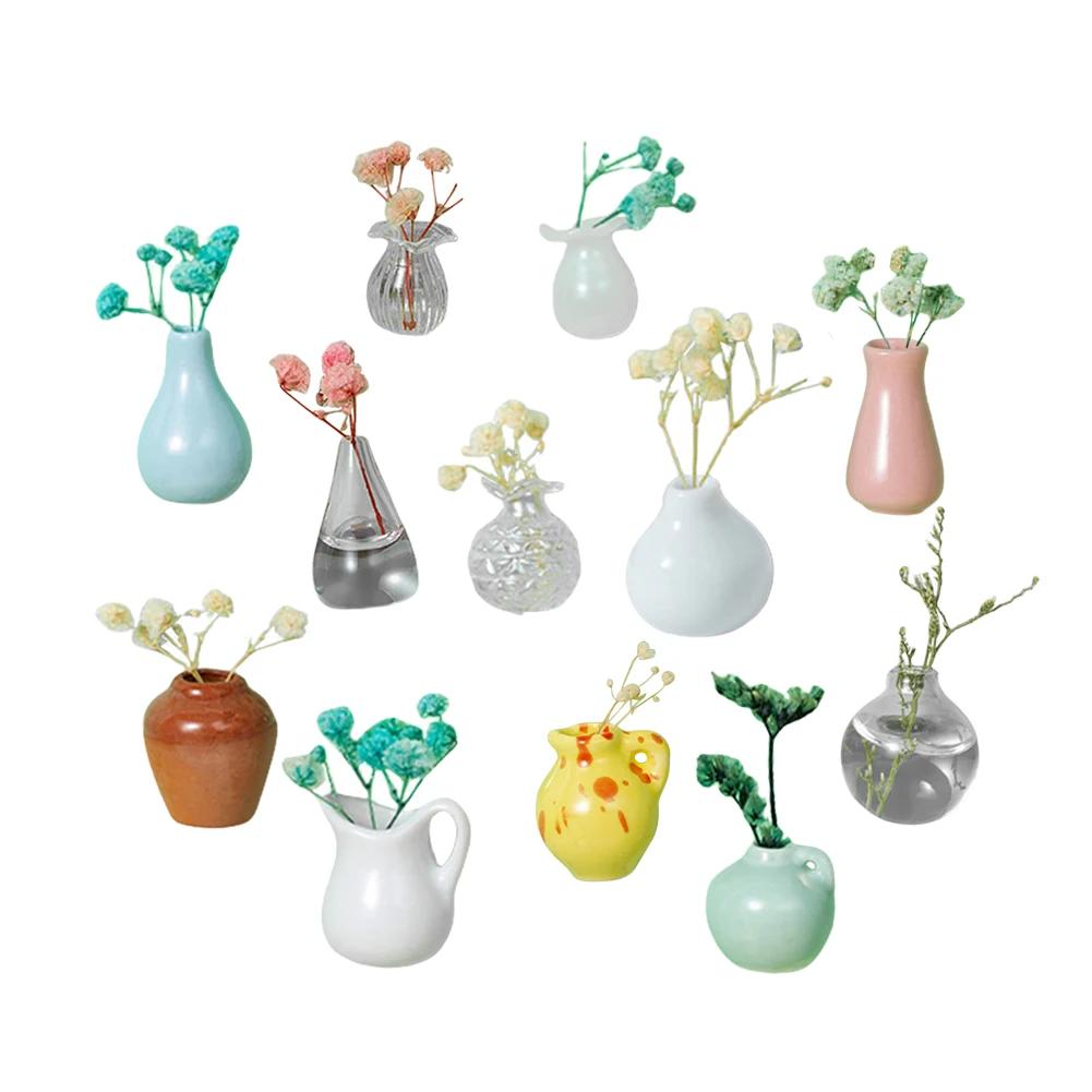 Ceramics Vase Fridge Magnet DIY Porcelain Vase Refrigerator Magnet 3D Vase Decoration Magnet for Air Conditioners Fridge House