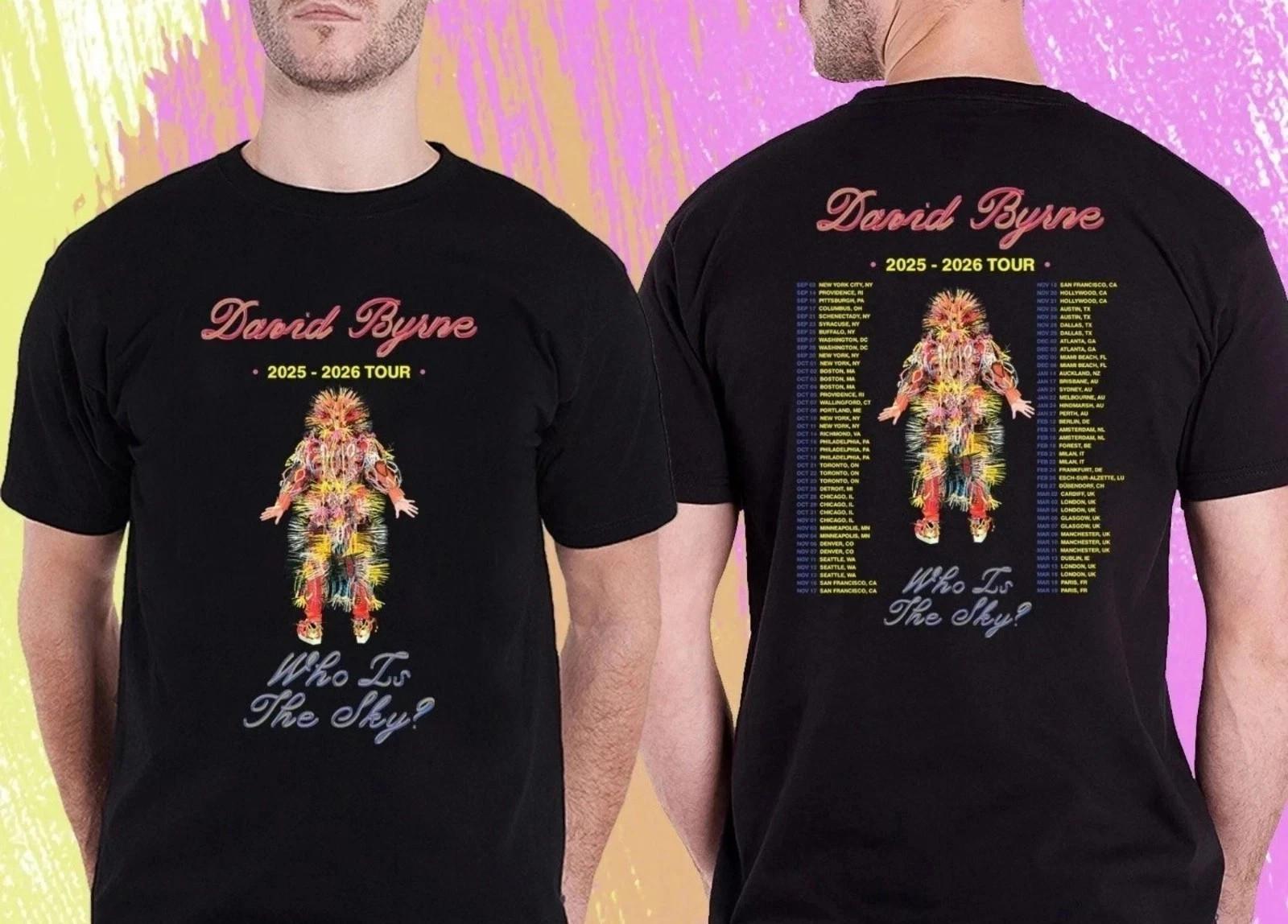 2 Sides DAVID BYRNE WHO IS THE WORLD TOUR 2025&2026 Black Shirt HL945 L