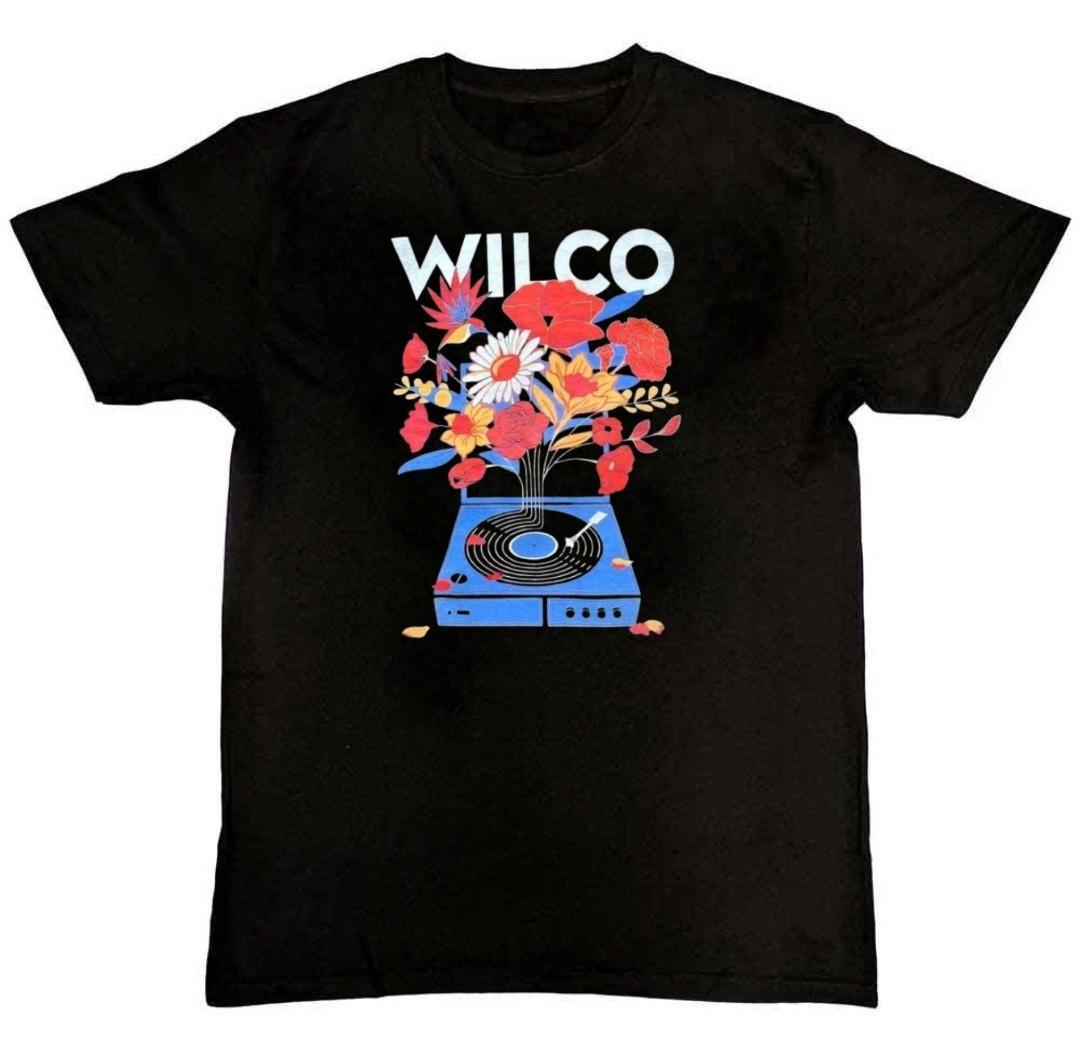 Vintage Wilco Band Flowers Graphic Print Mens T-Shirt S
