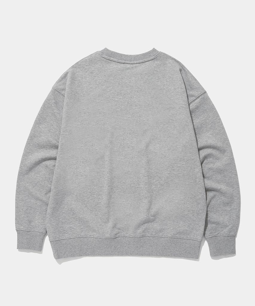 COLUMBIA UNIVERSITY Cu Arch Terry Crew Neck_Melange Gray