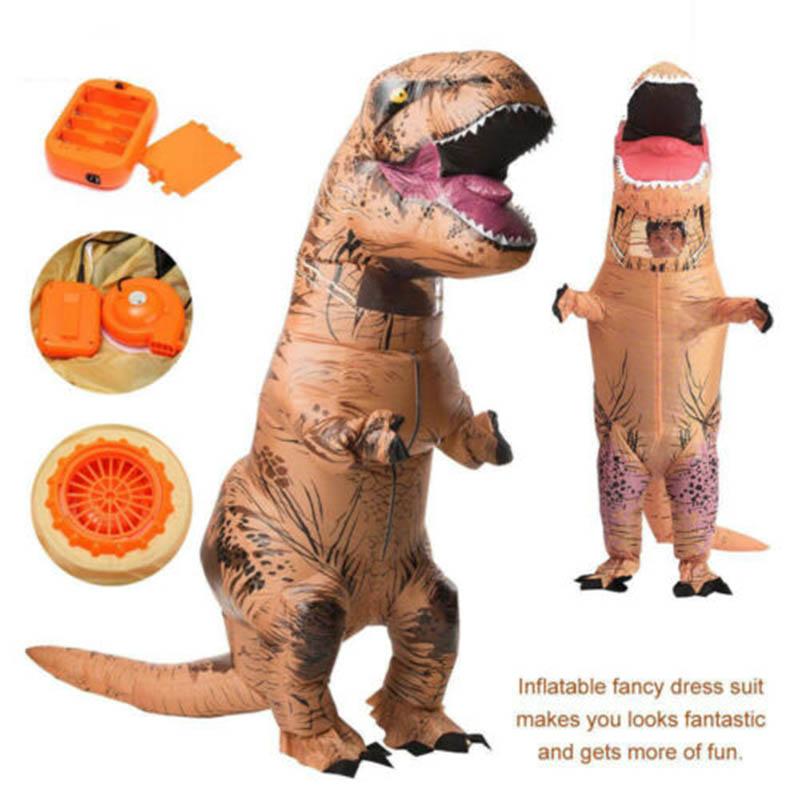 Adult Inflatable Trex Dinosaur Costume Jurassic Blow Up Cosplay Outfit Suit