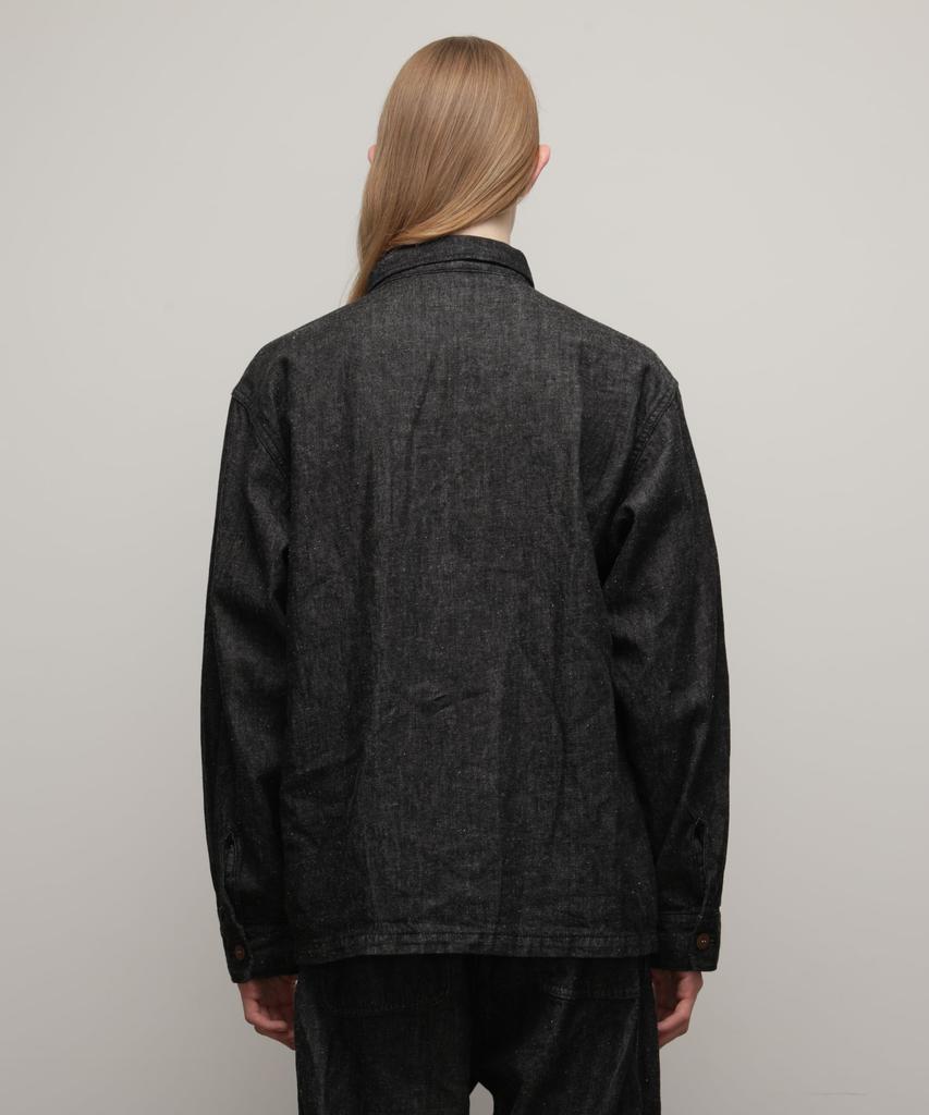 Schott NYC DENIM UTILITY JACKET, Men's, Size S, Black (782-4152003)