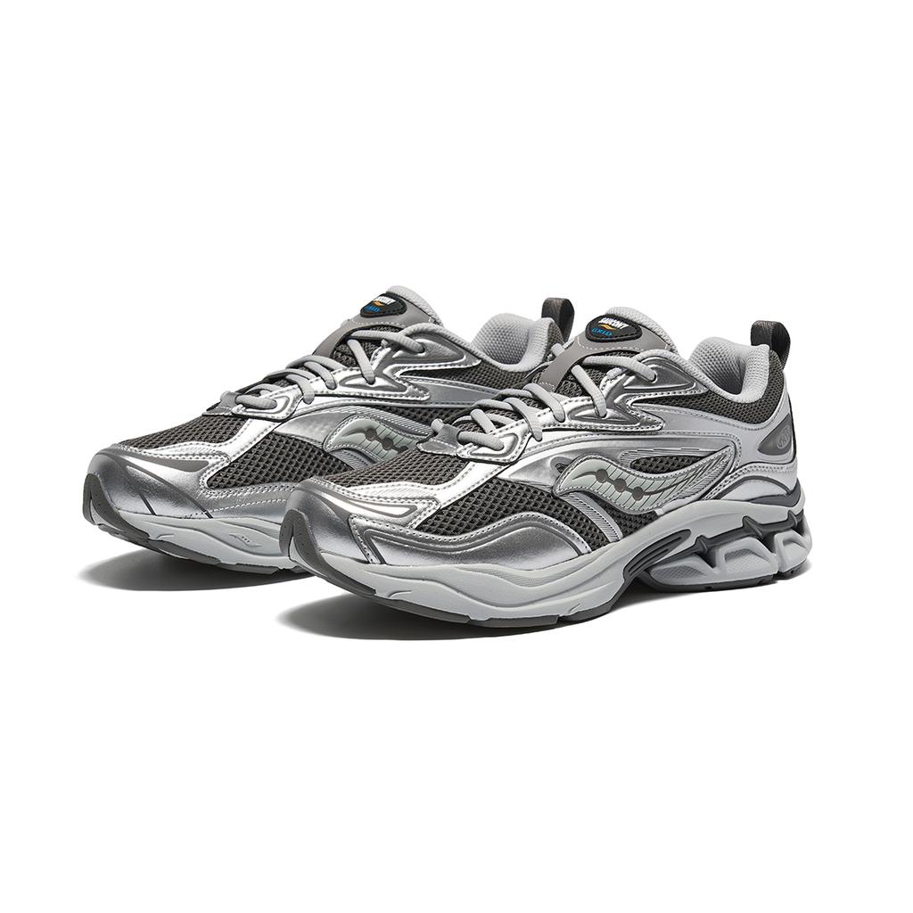 SAUCONY Grid Fusion Comfortable Versatile Support Low-Top Casual Retro Sneakers Unisex Sneakers Silver Gray S79063-7