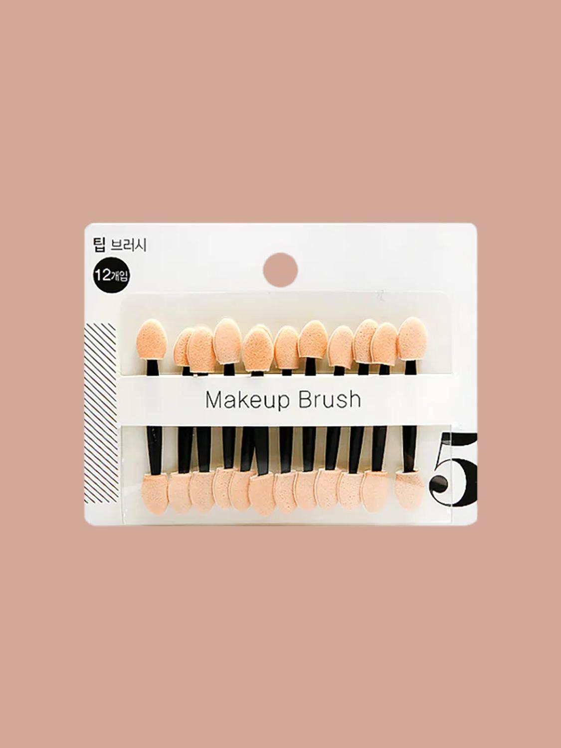 

12-Piece Dual-Ended Makeup Applicator Brush Set 1ea