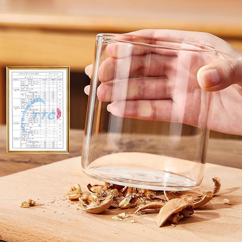 1 Pezzo Barattolo in Vetro per Alimenti da 240/400 ml con Coperchio in Silicone Ermetico Resistente al Calore Adatto al Microonde Contenitore per Zuppe Succhi Barattolo per Cereali