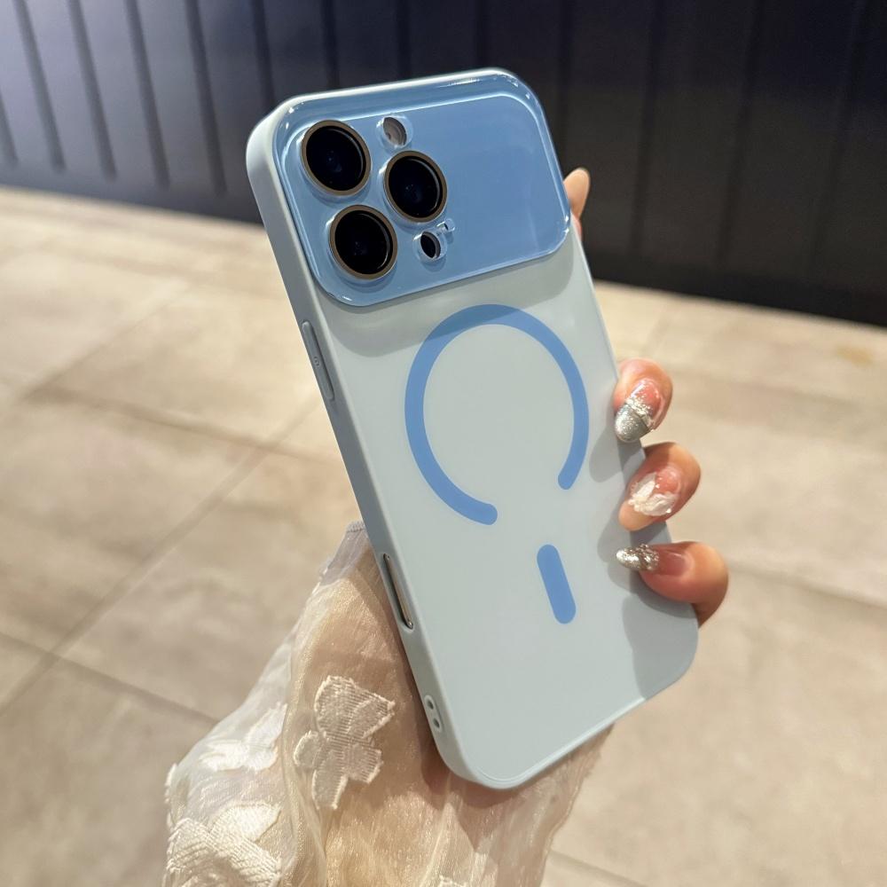 

Popular Candy Color Large Window Shockproof Case For iPhone 17Air 16 15 14 13 12 Pro Max Wireless Charging Fall Prevention Cover iPhone 13