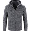 Men  Knitted Sweater Sweater Hooded Hood Zipper Cardigan