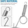 10 Pcs Spring Cage Latch Multifunctional Cage Door Spring Hook Metal Finger Spring Latch Hook for Fixing Pet Cage Door