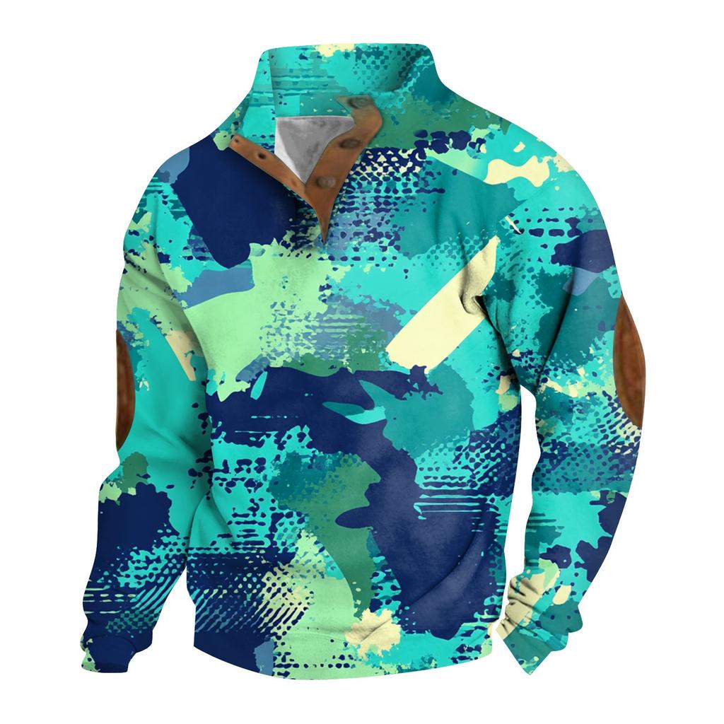 Men's Standing Collar Sweatshirt Is Outdoor Casual Sweaters Tops