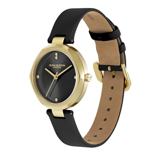 Authorized Dealer [OLIVIA BURTON] Olivia Burton Women's Watch 24000263 Classic Dimension Black Onyx Sunray Leather 32mm
