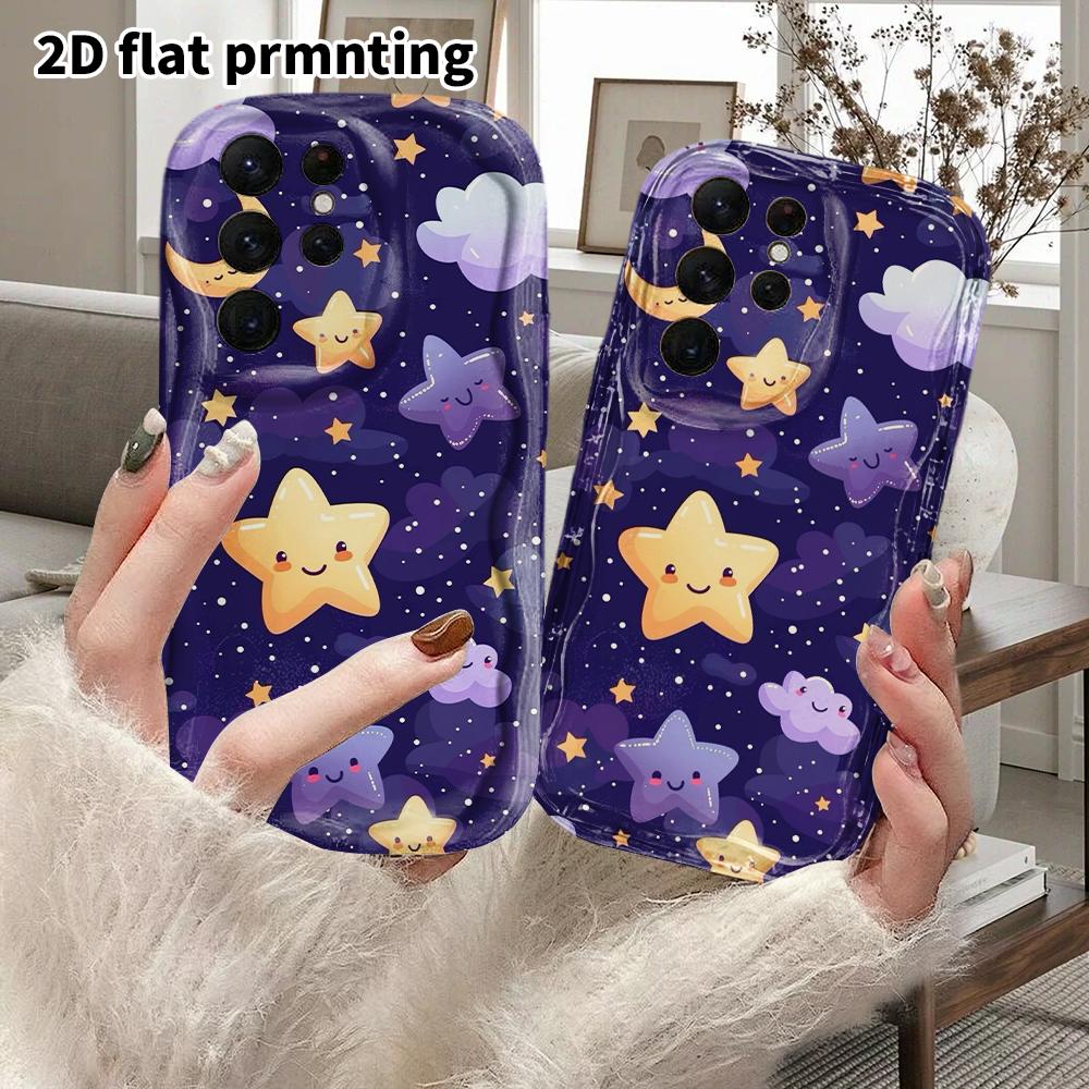 Phone Case: 2D Flat Samsung Galaxy A34 A35 M05 M06 S20 S22 S21 FE Plus 5G Protective Case, Couples Style, Healing Starry Sky, Christmas and Halloween 