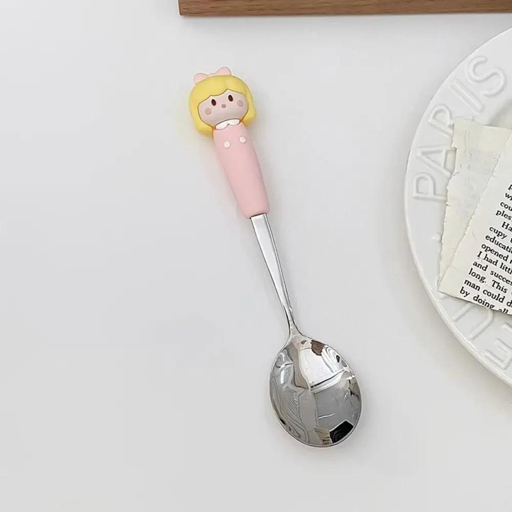 Gift Cute Stainless Steel Spoon Girl Duck Fork Tableware Bear Stainless Steel Cutlery Home Use