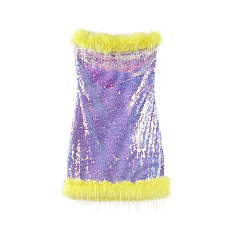 

Сексуальное мини-платье с пайетками и перьями в стиле пэчворк для вечеринки, женское сексуальное облегающее платье без рукавов, модное вечернее платье с открытой спиной L