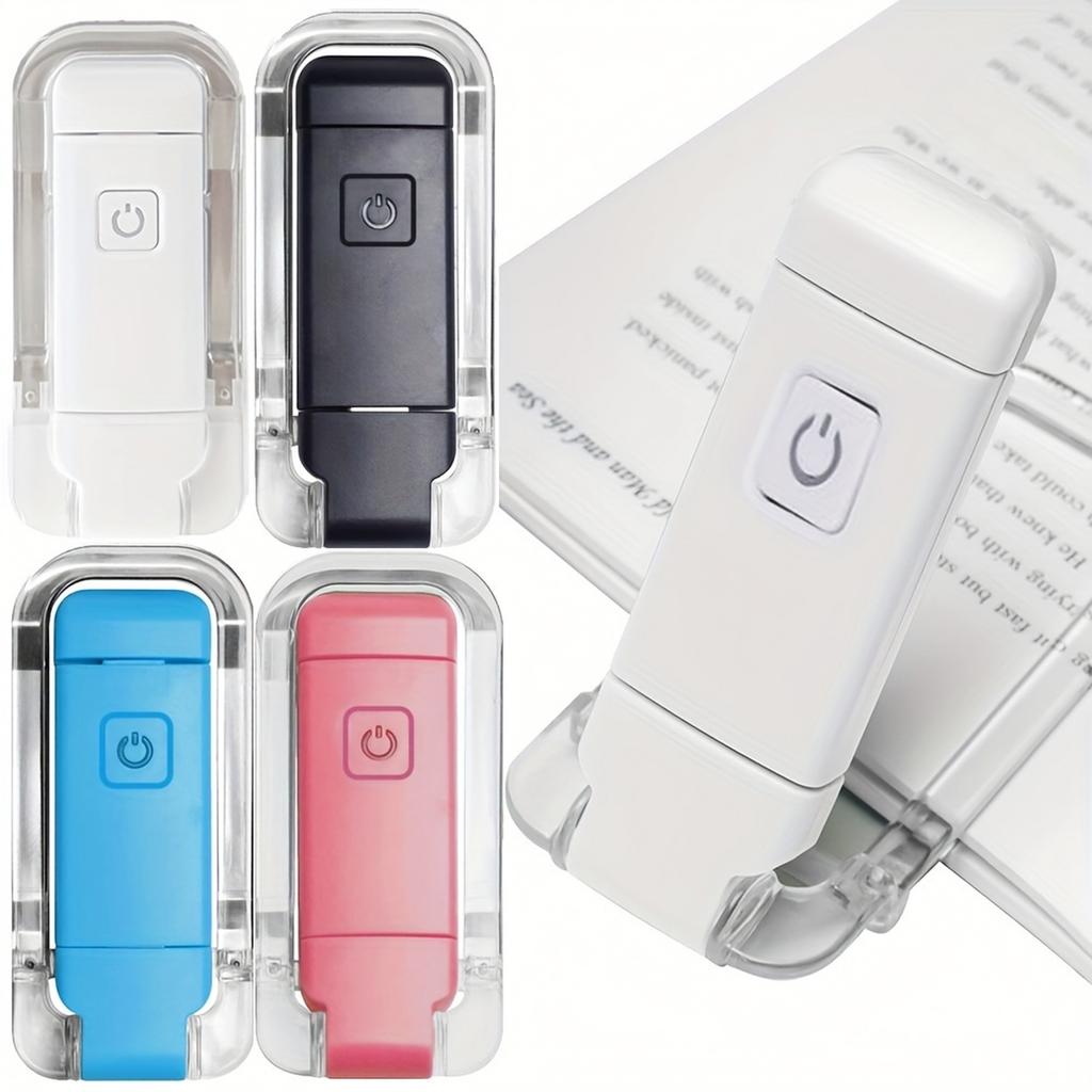 Rechargeable Clip- Book Light with Adjustable Brightness, Portable LED Reading Lamp for Bed, Desk and Travel (Color Options Available)