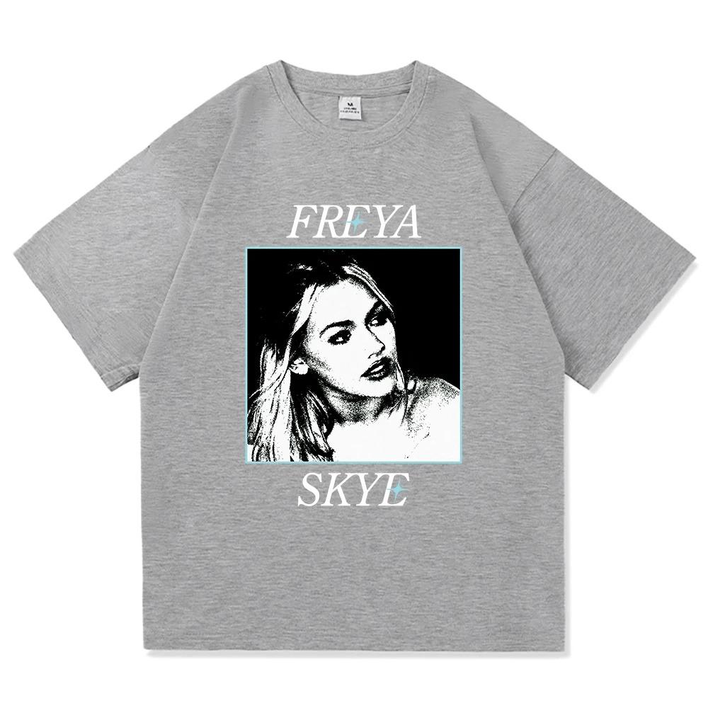 Freya Skye Stars Align Tour Poster Graphic Print Tshirt Men Women Harajuku Highstreet Wind Cotton Top Oversized Summer New Tee