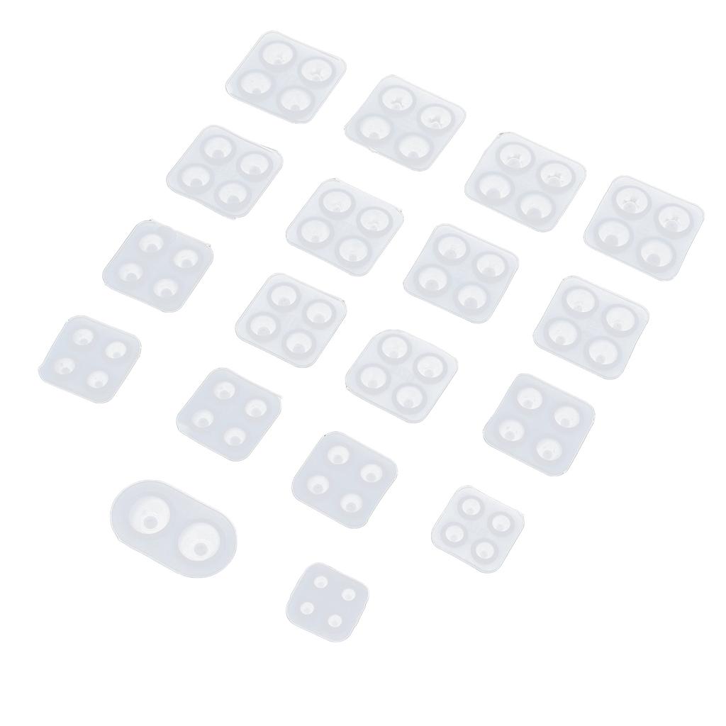 18pcs Silicone Molds Soft Elastic DIY Making Resin Molding for Decorative Handicrafts