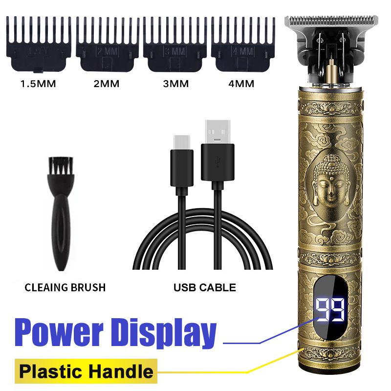 Hair Clippers for Men Professional Hair Trimmer Zero Gapped T-Blade Trimmer Cordless Rechargeable Edgers Clippers Electric Beard