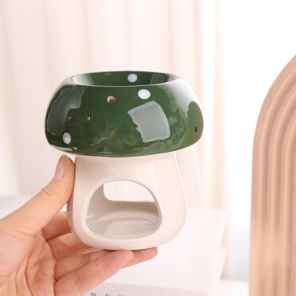Cute Mushroom Candle Holder Cartoon Mushroom Incense Burner Ceramic Aromatherapy Stove  Coffee Shop