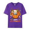 Akita Inu Happy Hallo Thanksmas Hallo Anime T Shirt Novelty Fitted Men T Shirt Print Cotton Grey Shirt Graphic Tee
