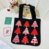 New Christmas Tree Knitted Shoulder Bag Women's Trend Versatile Korean Version High Value Travel Shopping Knitted Bag Handbag