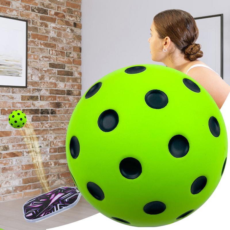 1Pc Silent Pickleball Indoor Entertainment Silent Practice Ball Pu Foam High Bounce Resistance Not Disturbing People