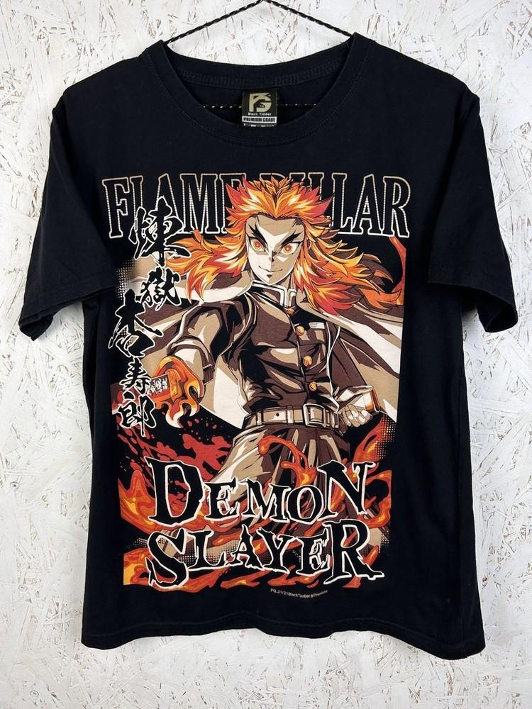 

Demon Slayer Flame Hashira Rengoku Kyoujuro Anime Black Unisex Tshirt WA4097 Unisex T-Shirt XXL