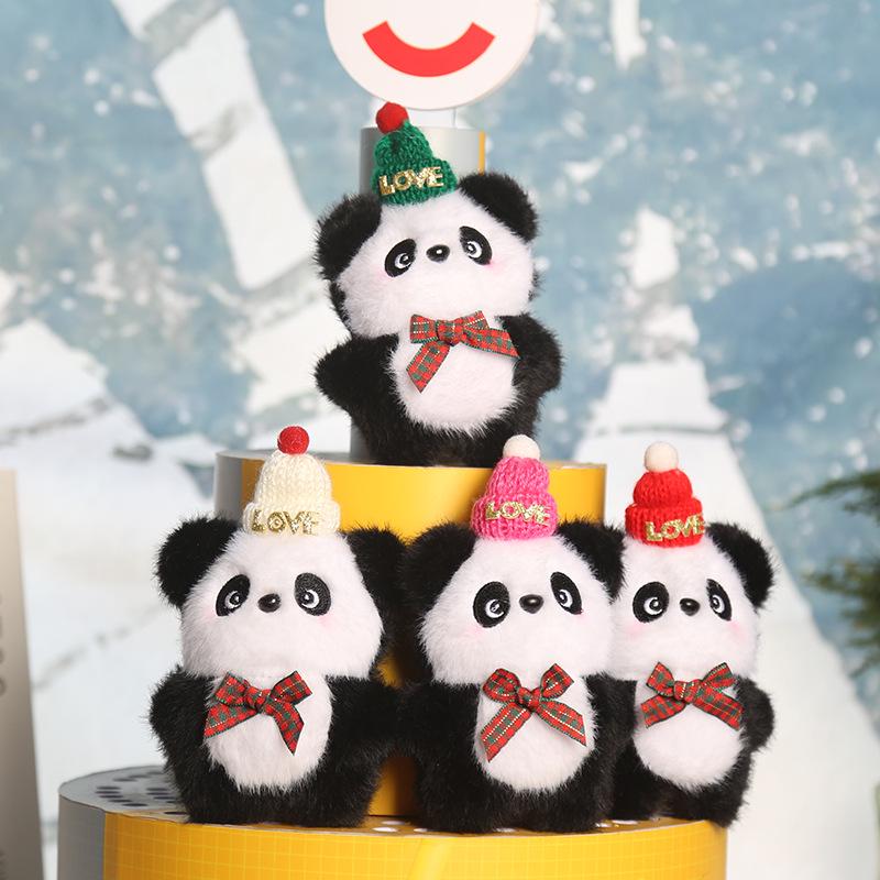 Adorable Panda Claw Machine Pendant Plush Backpack Keychain Doll
