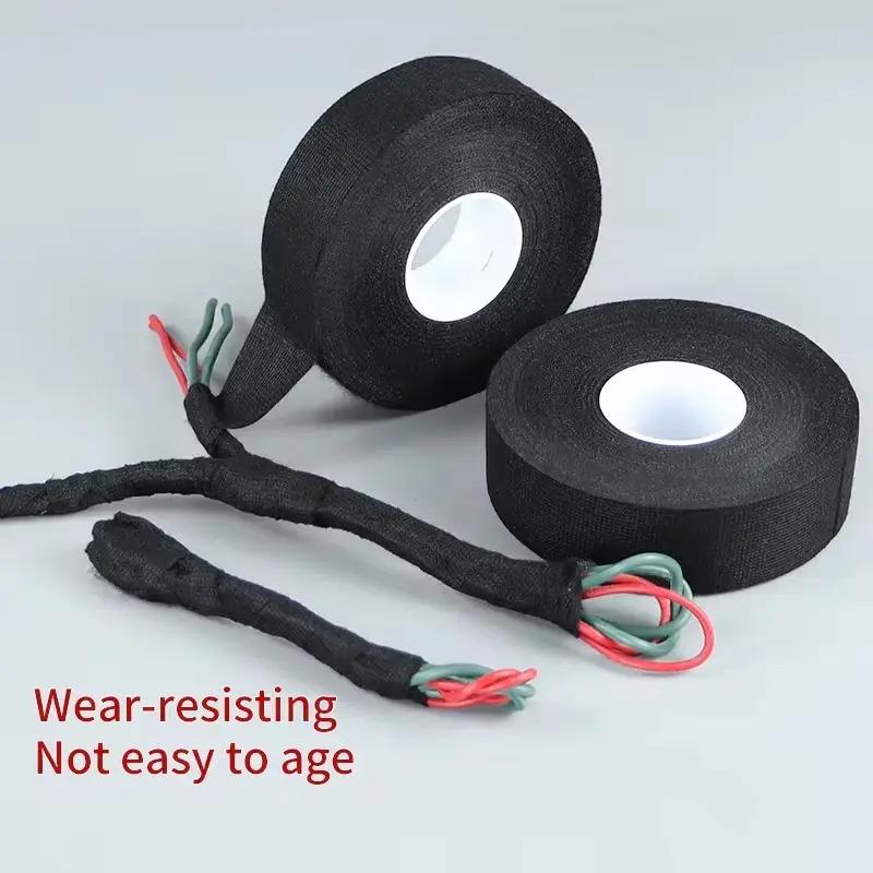 1-20PCS Automotive Wiring Harness Tape Electrical Heat-resistant Insulation Tape Automotive Electrical Line Fixing 50/15/9 Width