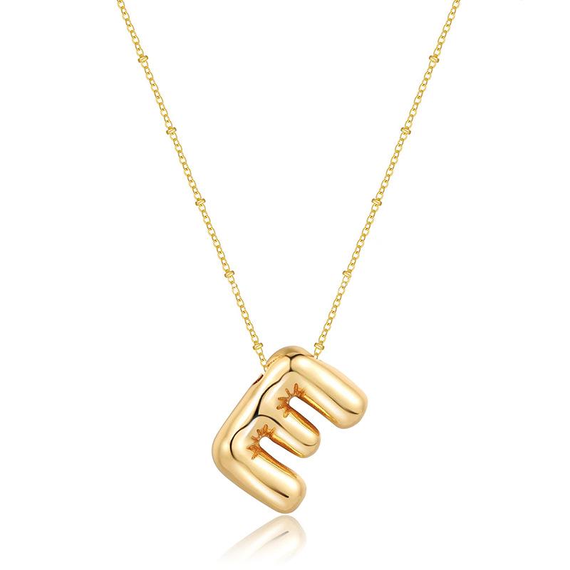 Glossy Titanium Steel Alphabet Necklace for Women - Non-fading, High-grade Letter Pendant On Clavicle Chain