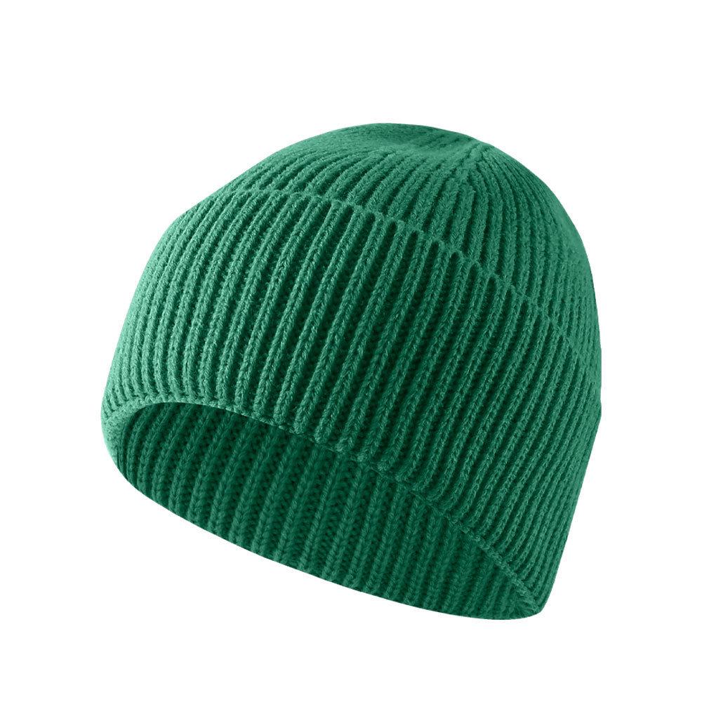 Warm Knitted Fleece-Lined Windproof Korean-Style Ear Protection Woolen Hat for Autumn and Winter Skiing