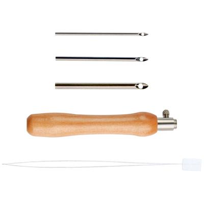 1 set Punch Needle Kit Houten Handvat Vervangende Koppen Viltnaalden Borduurtools Steken Set Naaibenodigdheden Knutselen