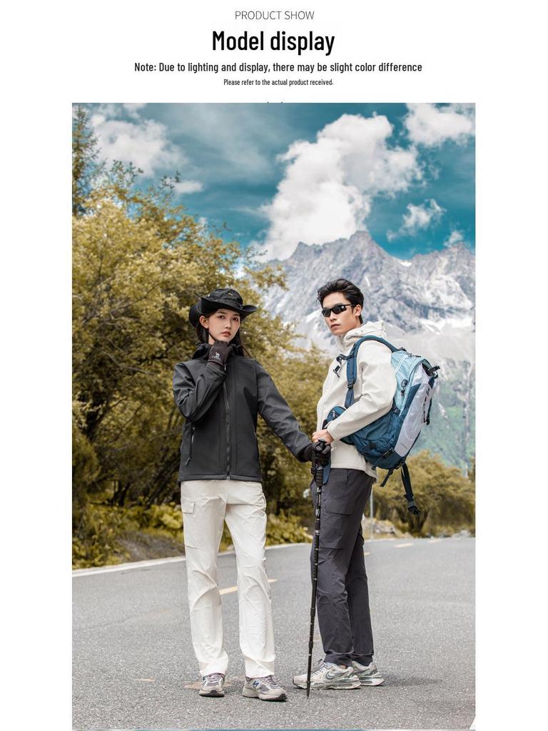 Windproof Jackets: Men's & Women's Hooded Softshell for Mountaineering & Outdoors.