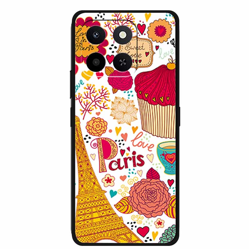 For Honor X7d 4G 5G 3D Flower Case Soft Silicone Bumper Emboss Phone Cover For Honor Play 10T 400 Smart 4G 5G Back Protector Bag