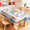 Happy Birthday Rectangle Tablecloth for Table Decor Washable Kitchen Dining Tablecloth for Boy Girl Birthday Party Decorations