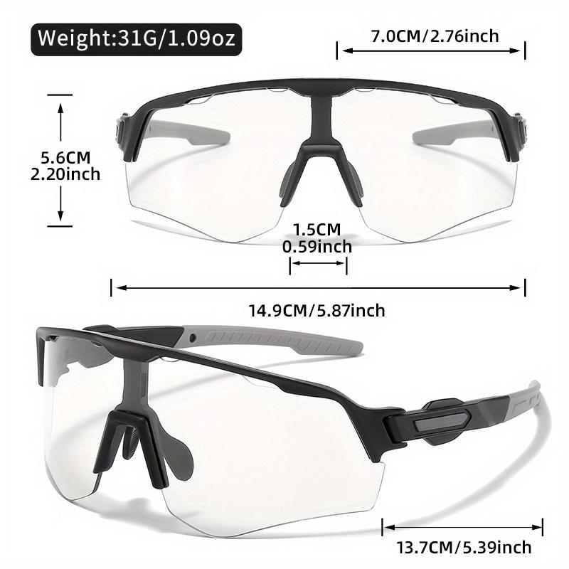 Color Changing Photochromic Glasses for Men & Women - Oversized PC Lens, Composite Frame, UV400 Protection