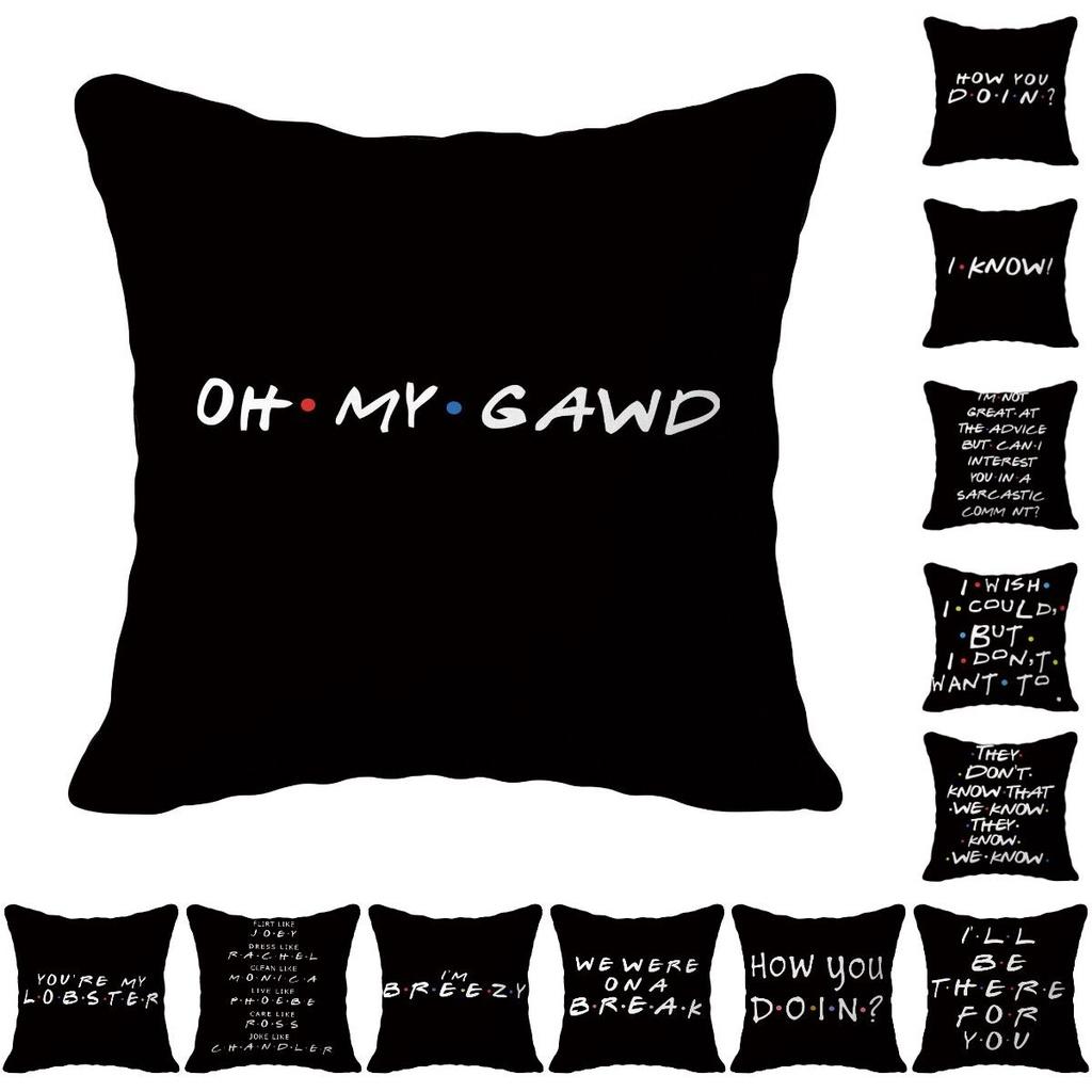 Elegant Friends Tv Show Cushion Cover With Premium Hidden Zipper And Vivid Colors