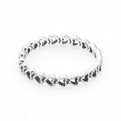 Pandora 190980 Moment Linked Love Silver Ring