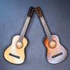 2pcs Mini Guitar Ornament with Stand 15cm Mini 6 Strings Classic Guitar Home Music Studio Desk Shelf Decoration
