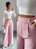 2026 Spring Autumn Wide Leg Pants Spliced Button Decor High Waist Casual Loose Long Pants for Women Solid Color Office Simple Elegant Trousers