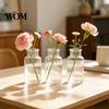 Multi-purpose Plant Container Small Vases for Flowers, Mini Clear Glass Bud Vases, Unique Artistic Vase Flower Wedding Table Centerpiece Home