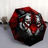 1pc Red and Black Tiger Automatic Opening and Closing Folding - A Good Choice for Gifts, Fashionable and Convenient Umbrella With Cute Cartoon Ch